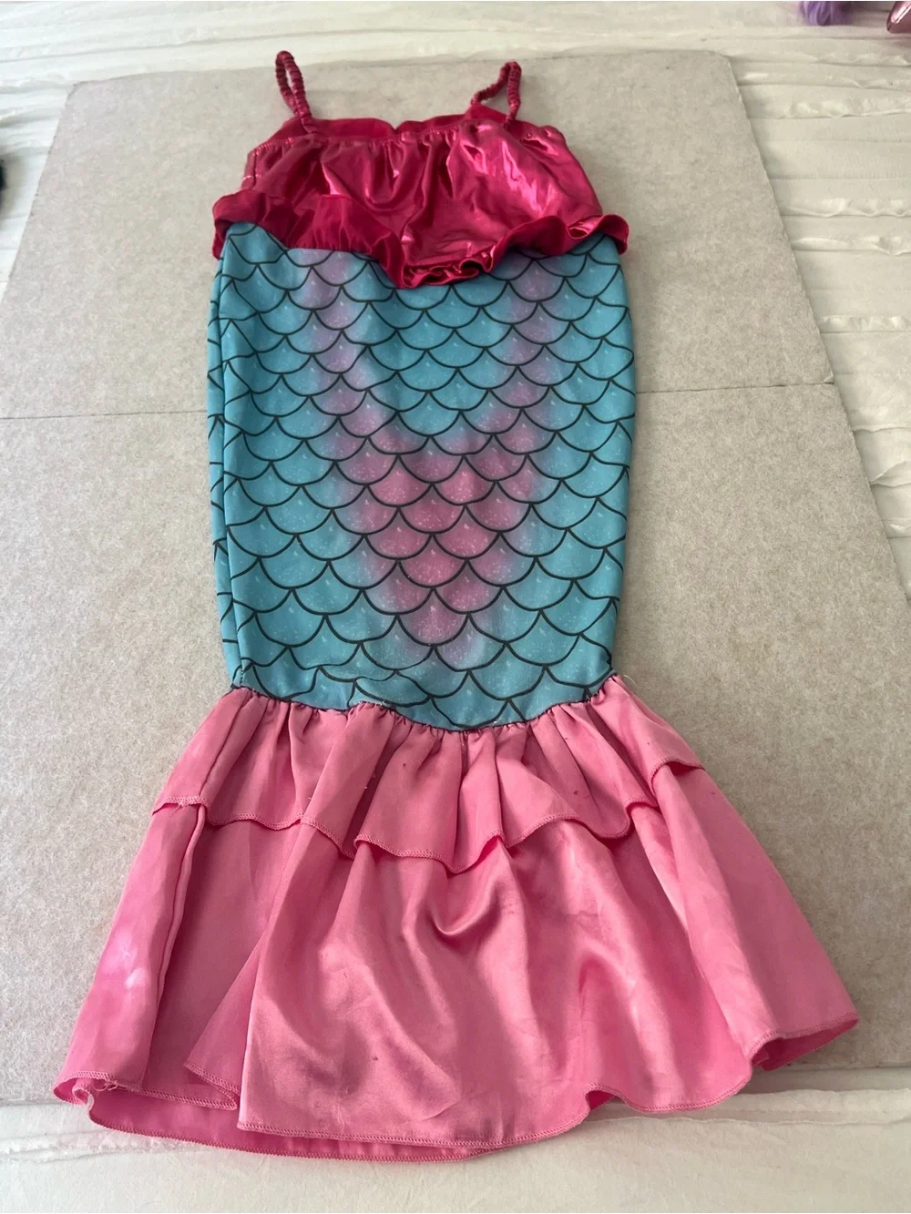 Girls Pink and Teal Mermaid Costume Dress - Kids Costume